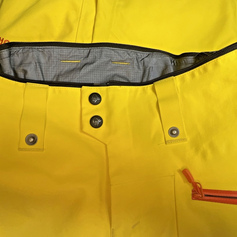 Norrona Lofoten Gore‑Tex Pro Ski Pants Women's Small Yellow Waterproof - Picture 3 of 12
